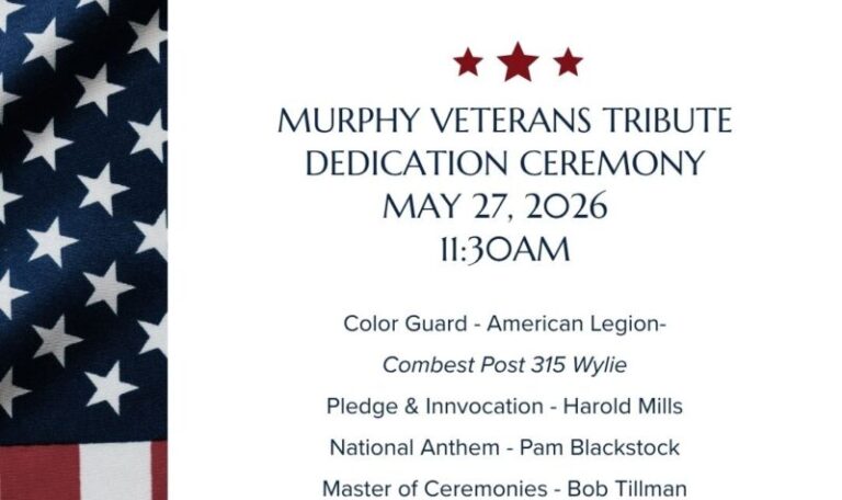 Murphy Veterans Tribute Dedication Ceremony Agenda